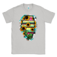 Moon Dust Illinois Map Sunflower Cactus Serape Classic Tee - RanaPortraitStore