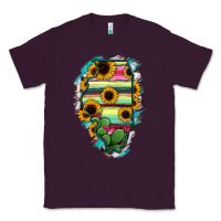 Plum Illinois Map Sunflower Cactus Serape Classic Tee - RanaPortraitStore