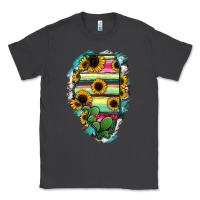 Smoke Illinois Map Sunflower Cactus Serape Classic Tee - RanaPortraitStore