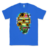 True Royal Illinois Map Sunflower Cactus Serape Classic Tee - RanaPortraitStore