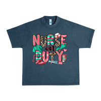 Midnight Navy nurse on duty Urban Heavy Tee - RanaPortraitStore