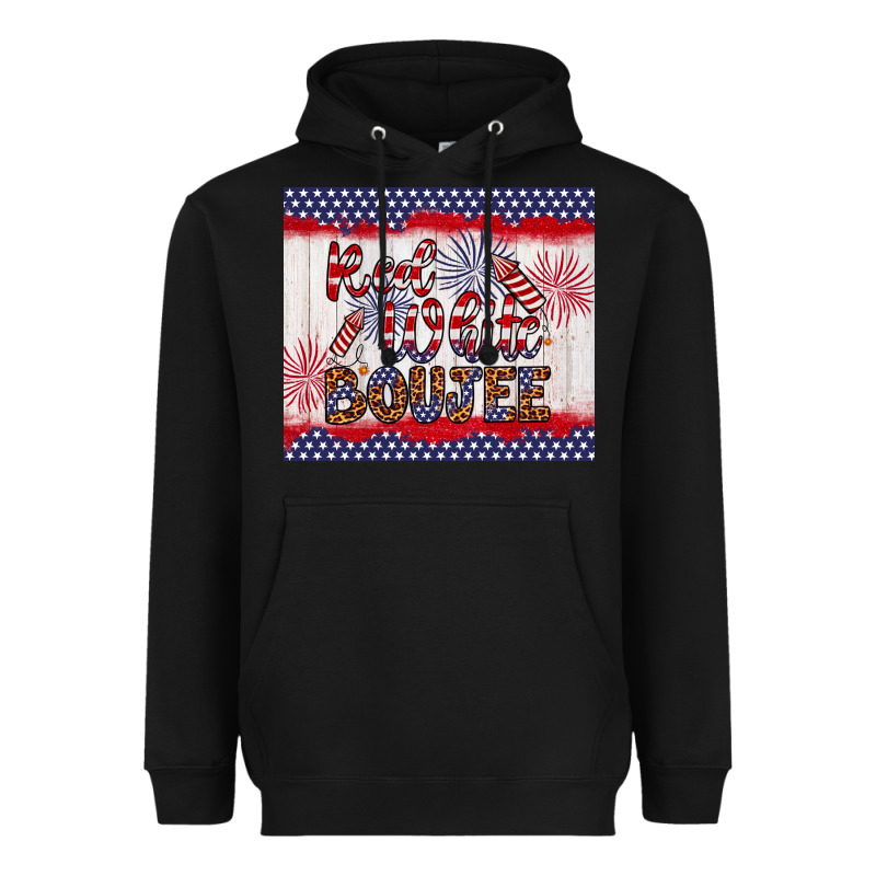 Red White Boujee Heavyweight Hoodie by Artiststas | Teevron