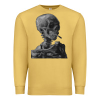 Antique Gold Vincent Van Gogh Skull of a SkeletonVintage Halloween Skull Premium Sweatshirt - minhPixels