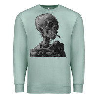 Seafoam Vincent Van Gogh Skull of a SkeletonVintage Halloween Skull Premium Sweatshirt - minhPixels