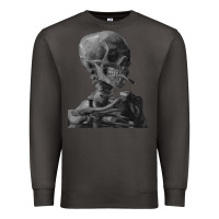 Smoke Vincent Van Gogh Skull of a SkeletonVintage Halloween Skull Premium Sweatshirt - minhPixels
