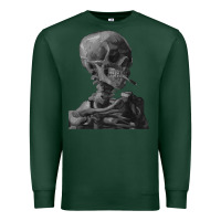 Sports Green Vincent Van Gogh Skull of a SkeletonVintage Halloween Skull Premium Sweatshirt - minhPixels