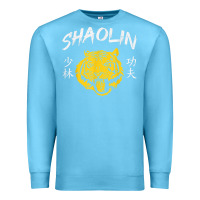 Ocean Blue Tiger Shaolin Kung Fu Chinese Symbol Wushu Martial Arts Gift Premium Sweatshirt - minhPixels
