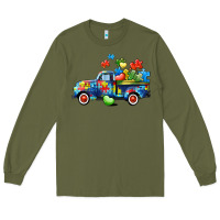 Army Green Autism truck Long Sleeve Tee - CowGirlArtShop