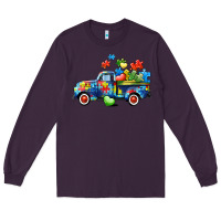 Plum Autism truck Long Sleeve Tee - CowGirlArtShop