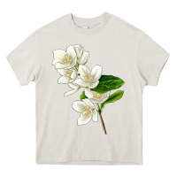 Cream Mock Oranges Heavy Core Tee - LillyAllenDesigns