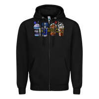 Black Police Coffee Zipper Hoodie - CowhideDigitalArt
