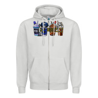 Dove Grey Police Coffee Zipper Hoodie - CowhideDigitalArt
