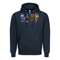 Navy Police Coffee Zipper Hoodie - CowhideDigitalArt