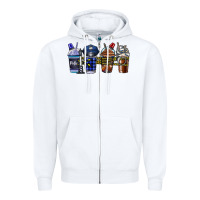 White Police Coffee Zipper Hoodie - CowhideDigitalArt