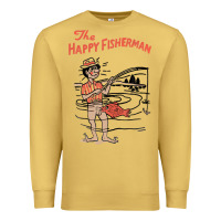 Vintage The Happy Fisherman 2022 Fishing Mens Kids Premium Sweatshirt | Teevron