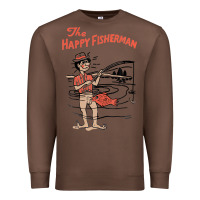 Chestnut Vintage The Happy Fisherman 2022 Fishing Mens Kids Premium Sweatshirt - minhPixels