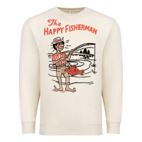 Sandshell Vintage The Happy Fisherman 2022 Fishing Mens Kids Premium Sweatshirt - minhPixels
