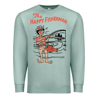 Seafoam Vintage The Happy Fisherman 2022 Fishing Mens Kids Premium Sweatshirt - minhPixels