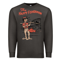 Smoke Vintage The Happy Fisherman 2022 Fishing Mens Kids Premium Sweatshirt - minhPixels