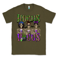Army Green Hocus Pocus with Skeletons Classic Tee - texasbilliewilder