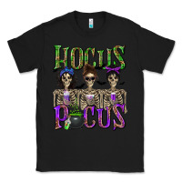 Black Hocus Pocus with Skeletons Classic Tee - texasbilliewilder