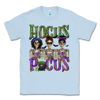 Dusty Blue Hocus Pocus with Skeletons Classic Tee - texasbilliewilder