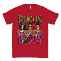 Red Hocus Pocus with Skeletons Classic Tee - texasbilliewilder
