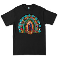 Black Lady Of Guadalupe Rainbow Premium Tee - RanaPortraitStore