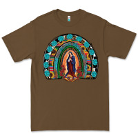 Cacao Lady Of Guadalupe Rainbow Premium Tee - RanaPortraitStore