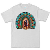 Dove Grey Lady Of Guadalupe Rainbow Premium Tee - RanaPortraitStore