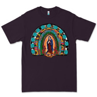 Plum Lady Of Guadalupe Rainbow Premium Tee - RanaPortraitStore