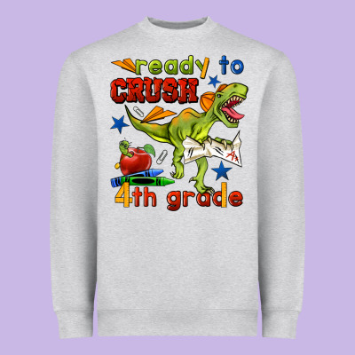 Ready To Crush 4th Grade Heavyweight Sweatshirt Designed By Bundleandbundleshop