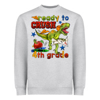 Heather Grey ready to crush 4th grade Heavyweight Sweatshirt - BundleAndBundleShop