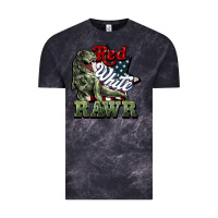 Cloud Black Red white rawr 4th of july Vintage Tee - HowdyJamesFarm
