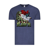 Vintage Denim Red white rawr 4th of july Vintage Tee - HowdyJamesFarm