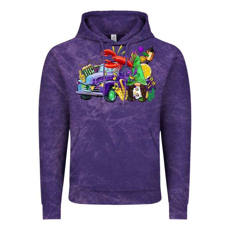 Mardi Gras Gnome On The Truck Vintage Hoodie by CowGirlArtShop | Teevron