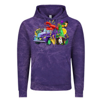 Cloud Purple mardi gras gnome on the truck Vintage Hoodie - CowGirlArtShop