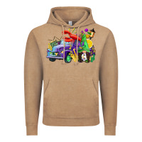 Vintage Coffee mardi gras gnome on the truck Vintage Hoodie - CowGirlArtShop