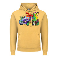 Vintage Mustard mardi gras gnome on the truck Vintage Hoodie - CowGirlArtShop