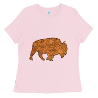 Western Vintage Bison Silhouette Ladies Tee | Teevron