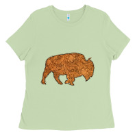 Matcha Western Vintage Bison Silhouette Ladies Tee - Bettercallsaul