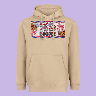 Red White Boujee Heavyweight Hoodie Designed By Artiststas