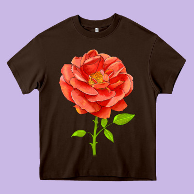 All A Twitter Rose Heavy Core Tee Designed By Lillyallendesigns