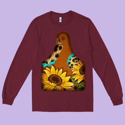 Cowtag Long Sleeve Tee Designed By Jasminsmagicworld