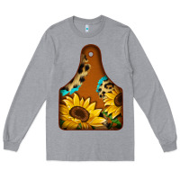 Heather Grey cowtag Long Sleeve Tee - Jasminsmagicworld