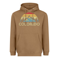 Toasted Coconut Colorado Retro Vintage Mountains Nature Hiking Heavyweight Hoodie - minhPixels