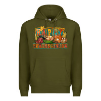Army Green happy thanksgiving Premium Hoodie - FaDigitalArtStudio