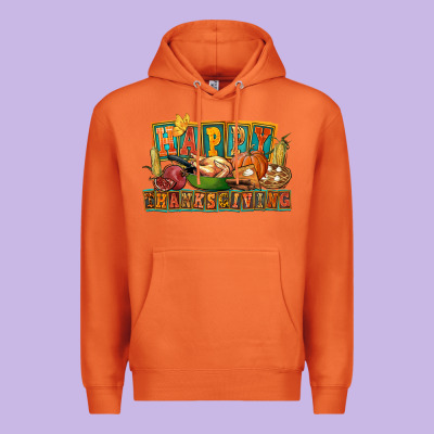Happy Thanksgiving Premium Hoodie Designed By Fadigitalartstudio