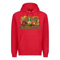 Red happy thanksgiving Premium Hoodie - FaDigitalArtStudio