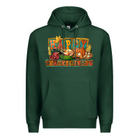 Sports Green happy thanksgiving Premium Hoodie - FaDigitalArtStudio